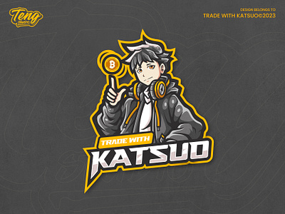 Trade with Katsuo mascot cartoon character 3d animation design esport graphic design logo motion graphics sport ui