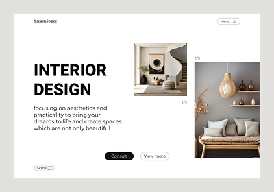 Interior design team web-page ui web design