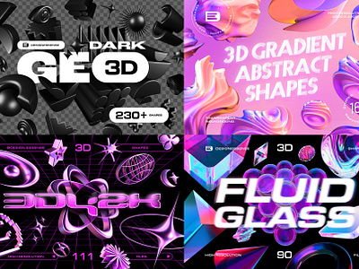 60% OFF - MASSIVE 3D BUNDLE - 2000+ elements 3d 3d assets abstract assets branding bundle design design resources download fashion free geometric illustration modern poster resources sale shapes ui webdesign