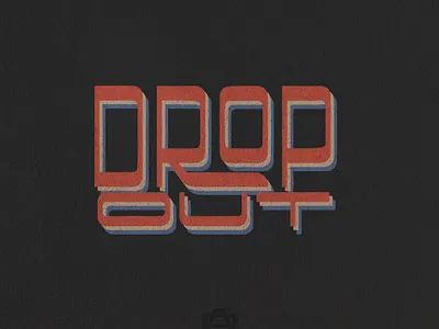 DROP OUT LETTERING VINTAGE branding classic design graphic design logo typography vector