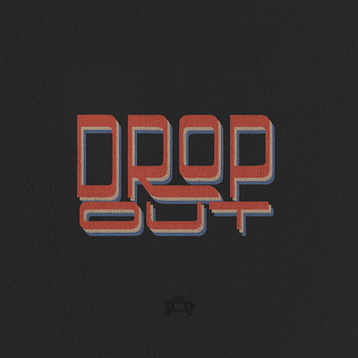 DROP OUT LETTERING VINTAGE branding classic design graphic design logo typography vector
