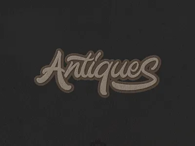 ANTIQUES LETTERING 3d branding classic design graphic design logo typography vector