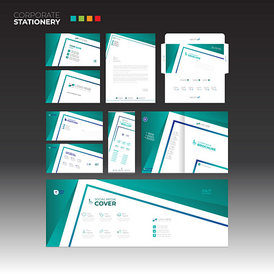 Print Stationery brochure cover facebook cover social cover