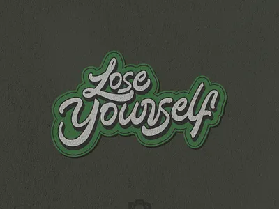 LOSE YOURSELF LETTERING branding classic design graphic design logo typography vector
