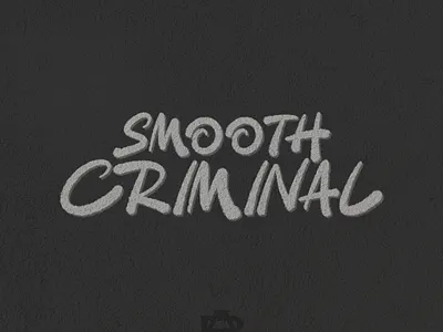 SMOOTH CRIMINAL LETTERING branding classic design graphic design logo typography vector