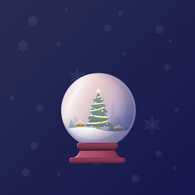 Snow globe animation - After Effects 2danimation after effects animation christmas christmas market illustration illustrator motion design motion graphics snowglobe strasbourg