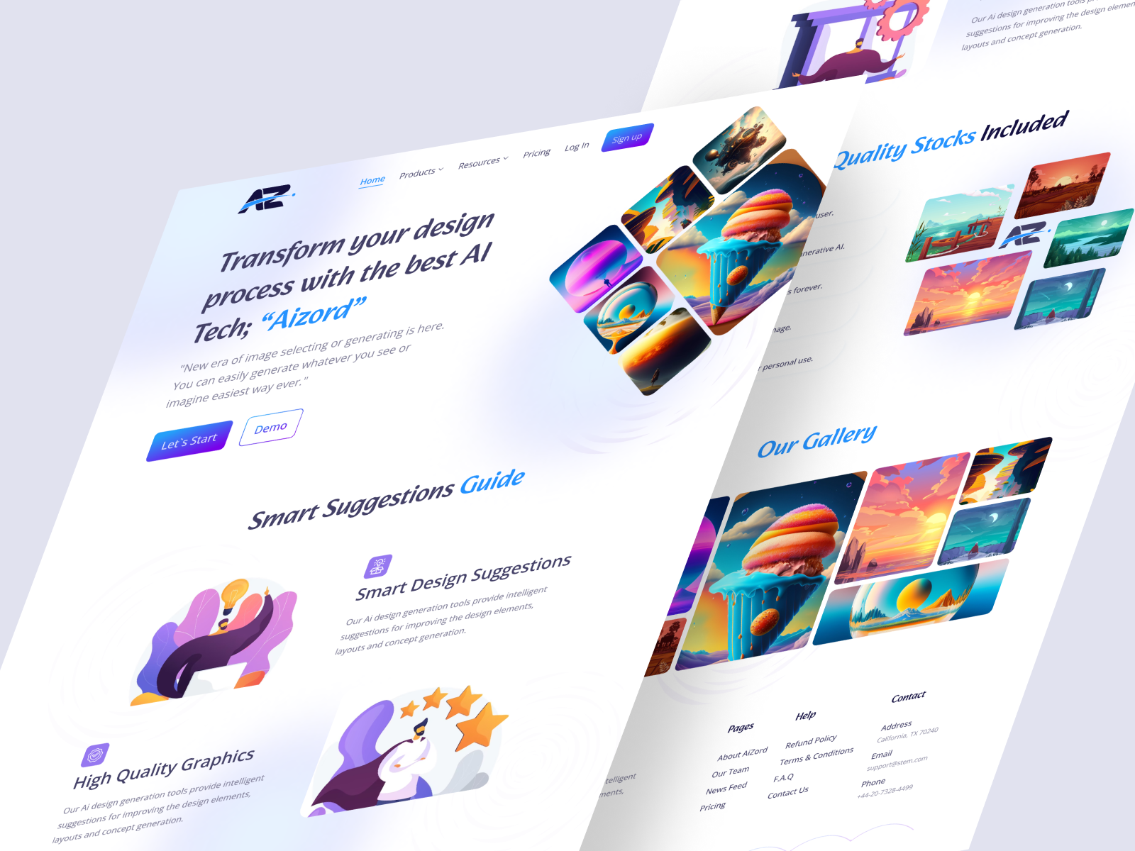 AI Assisted Image Generating Website Landing Page UI UX Design by Md ...