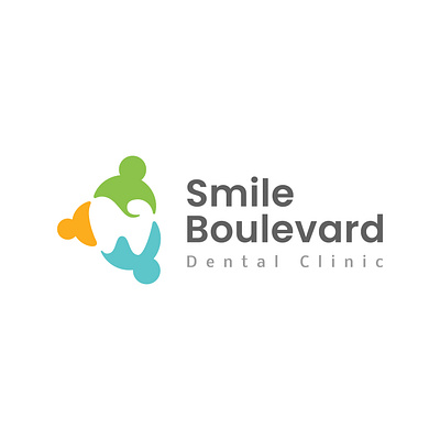 Smile Boulevard Dental Clinic Logo Design clinic dental dental clinic dentist family logo smile teeth tooth