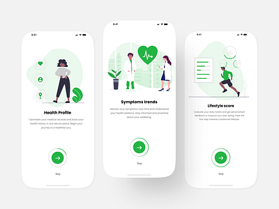 The Medibank - Monitor your health app design mobile app onboard onboarding screen trending design ui ui design uiux user interface