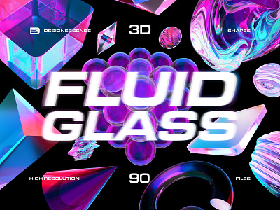Design Assets: Fluid Glass 3D Shapes 3d 3d assets abstract asset branding design design resources download fashion fluid free geometric glass illustration modern poster resources shapes ui webdesign