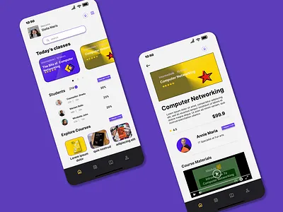 E-learning Mobile App UI app design illustration mobileapp design ui uiux