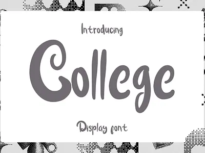 College Display font realistic handwritten font