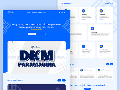 DKM Paramadina 🕌 Company Profile Website branding landing page ui website design