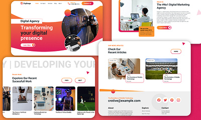Digital Agency Website UI/UX Design for Multi-Purpose Theme digitel agency landing page graphic design theme design theme ui design ui website design