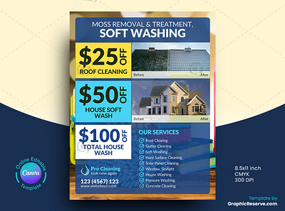 Cleaning Service Flyer Canva Template canva canva flyer design canva template design cleaning service flyer exterior home cleaning flyer flyers power washing flyer pressure washing canva template pressure washing flyer pressure washing flyer design