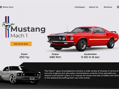 Retro Car Car selling website branding car carselling design illustration logo retro sell typography ui ux vector website