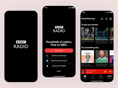BBC Radio Player Spotify Style android animation bbc ios mobileui musicplayer spotify ui