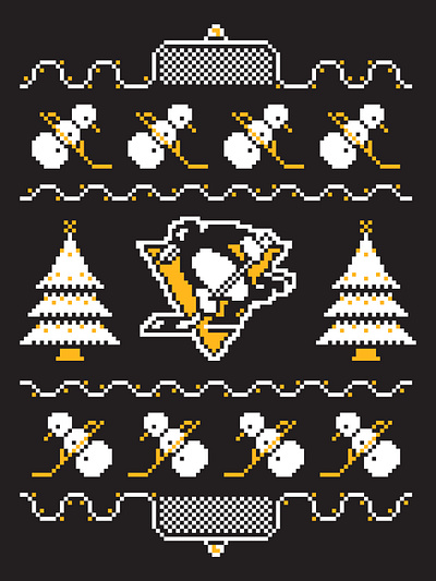 Pittsburgh Penguins Holiday Sweater branding design graphic design illustration logo vector