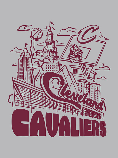 Cleveland Cavaliers City View Design branding design graphic design illustration logo vector