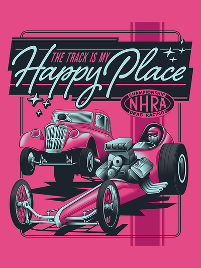 NHRA Ladies Dragster Concept branding design graphic design illustration logo vector