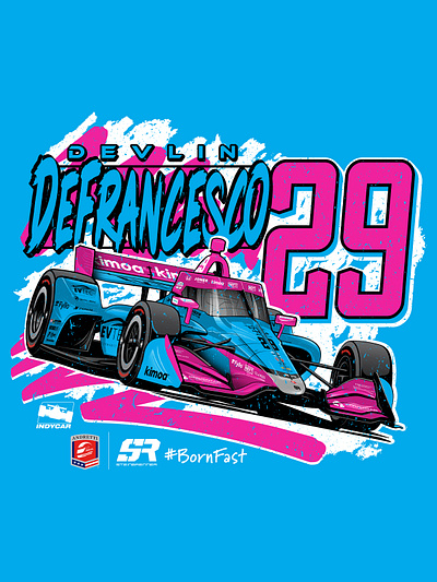 Devlin DeFrancesco Indycar Illustration branding design graphic design illustration vector