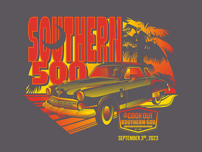 Southern 500 Ladies Event Tee branding design graphic design illustration logo typography vector