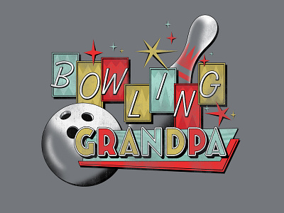 USBC Bowling Grandpa Concept branding design graphic design illustration logo typography vector