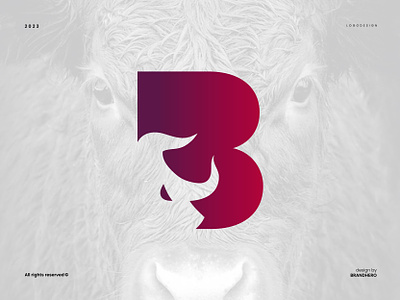 Letter B Bull logo animal branding bull bull logo graphic design letter letter b logo
