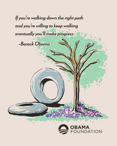 Obama Foundation Courtyard Concept branding design graphic design illustration logo vector