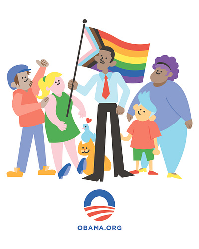 Obama Foundation Pride Illustration Concept branding design graphic design illustration vector