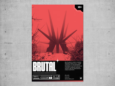 Brutal brutalism futurism gfx graphic layout modernism poster posterdesign red typography