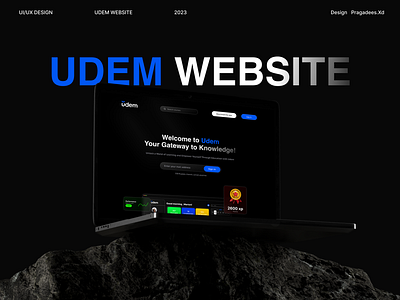 Udem Website landing page saas landingpage saas website ui ui ux website darkmode website design