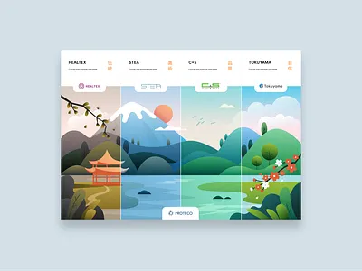 Japanese Landscape Calendar Illustration 2023 asian calendar design illustration japan