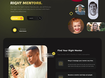 Mentor Website app design typography ui uiux ux website