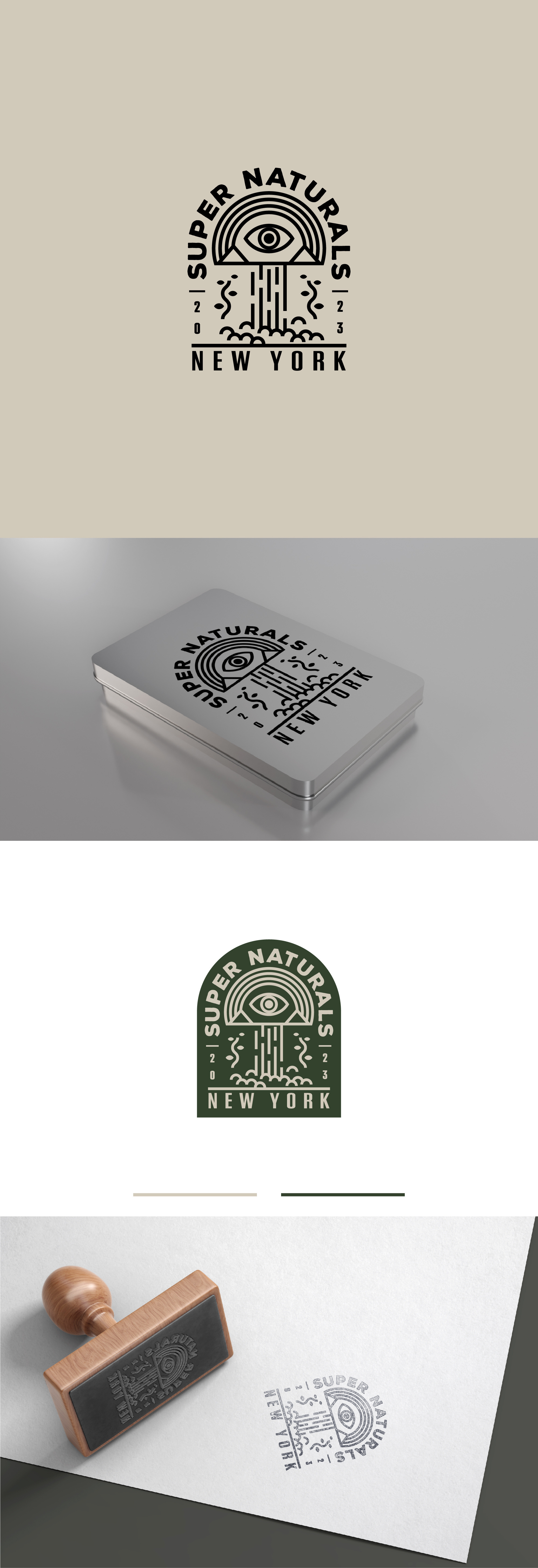 Super Naturals design emblem lineart lineart logo logo natural new york psychedelic super super natural surreal surreal logo vector vintage vintage design vintage logo