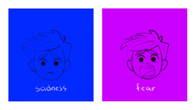 Character Face Expressions (Sadness/Fear) Sketches art artwork boy cartoon character character design childrens illustration doodle drawing emotions fear feelings illustration illustrator person sadness simple sketch sketches
