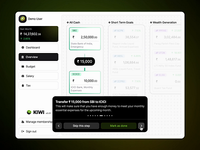 Kiwi, the portfolio tracker animation design figma finance motion graphics ui