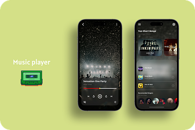 Music player design graphic design music music player ui uiux