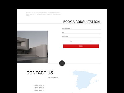 Invoice form. real estate: landing page agency contact us design eye catching landing page layout minimalistic modern real estate spain ui ui concept web design web site