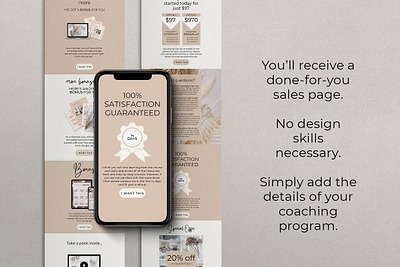 Coach Sales Page Canva Template canva template coaching coaching course coaching program template coaching templates course sales page landing page template life coach template online course template sales funnel template sales landing page sales page template