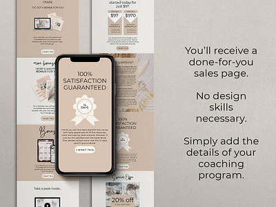 Coach Sales Page Canva Template canva template coaching coaching course coaching program template coaching templates course sales page landing page template life coach template online course template sales funnel template sales landing page sales page template