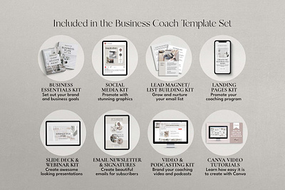 Business Coach Canva Templates business card template business coach business coaching business coaching tools business plan template canva templates client welcome packet coach coaching coaching resources coaching tools instagram templates wheel of business workbook template