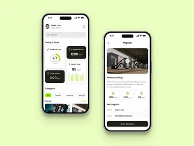 DailyUI 041 - Fitness 100daysofui app ui dailyui dailyui challenge exercise figma fitness app health track fitness ui workout