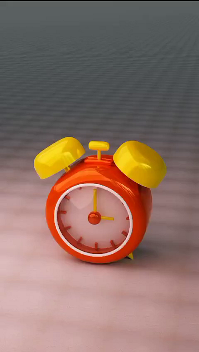 Alarm clock animation blender graphic design motion graphics ui