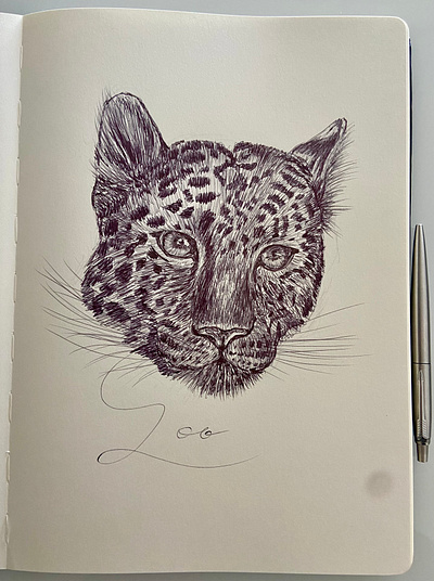 Ballpen Leopard 🐆 ballpen design drawing illustration sketch