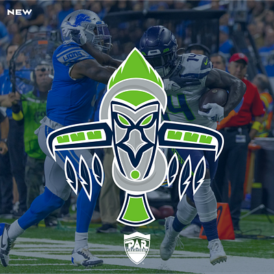 SEATTLE SEAHAWKS LOGO REDESIGN design graphic design illustration logo logodesign seahawks sports vector