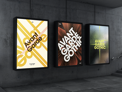 Avant Garde Posters avant garde design font graphic design mockup poster typeface typography