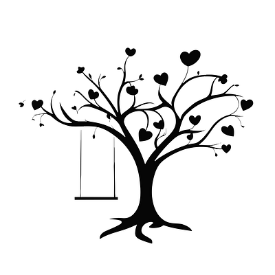 Heart Tree SVG design graphic design heart illustration love png png files svg svg files valentine