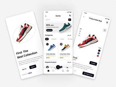 Shoe E-commerce Mobile App Design e commerce mobile app shoe ui ux