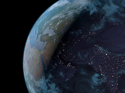 Earth 3d animation blender c4d earth motion graphics render